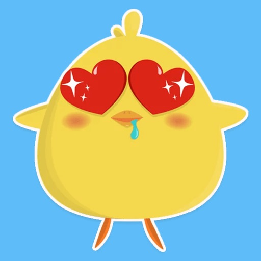 Cute chicken stickers & emoji icon