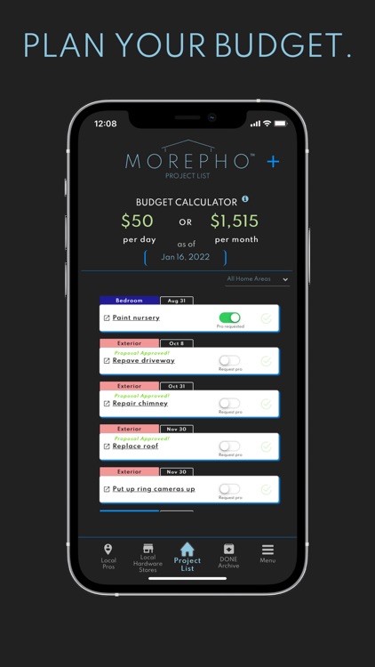 MOREPHO: Home Project Planner