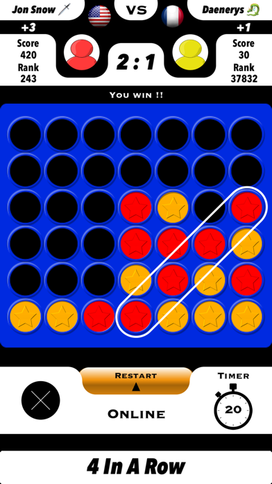 4 In A Row Board Game Screenshot