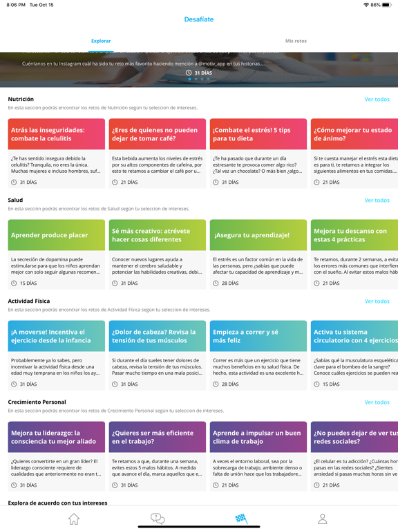 Motivapp iPad screenshot 2 - Health & Fitness app