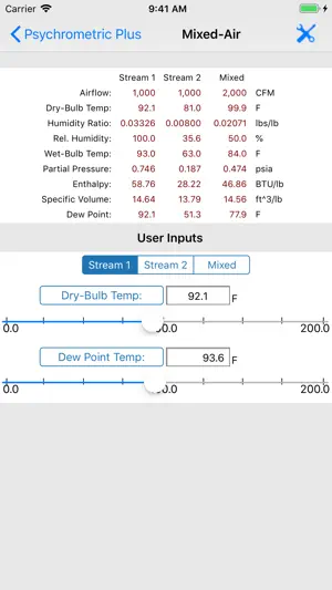 HVAC Psychrometric Plus screenshot 2