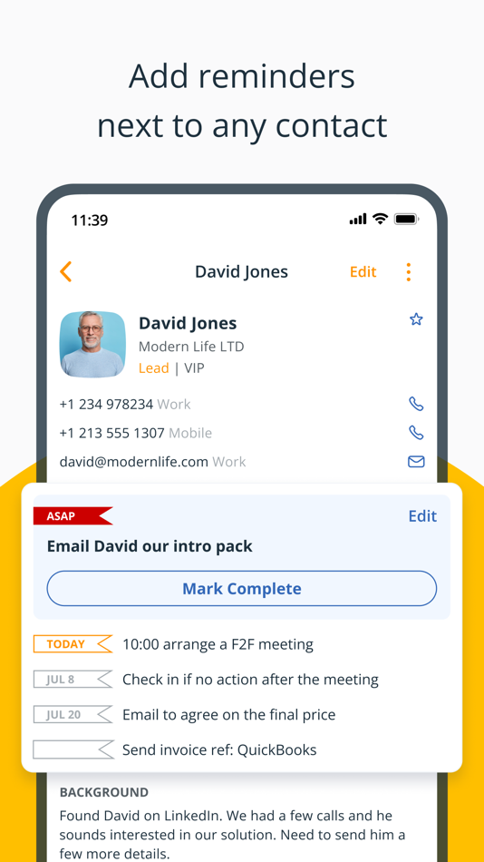 #3. OnePageCRM - Simple CRM System (iOS) 由: OnePageCRM