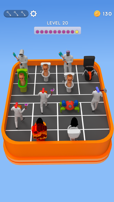 Toilet Rush Merge Battle Game Screenshot