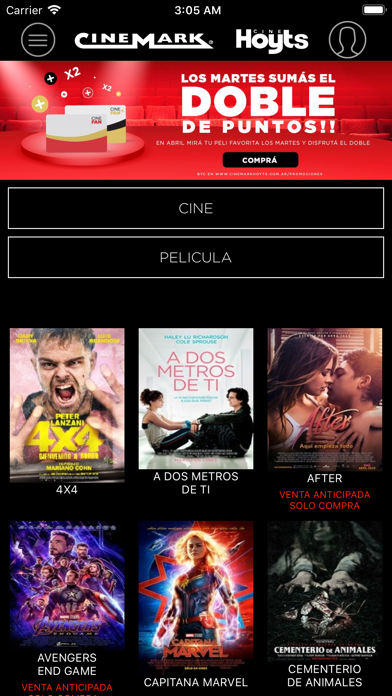 Cinemark Hoyts Argentina Screenshot