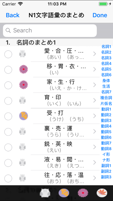 N1 文字語彙 screenshot1