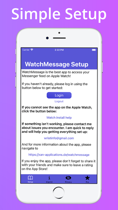 WatchMessage for Messenger Screenshot