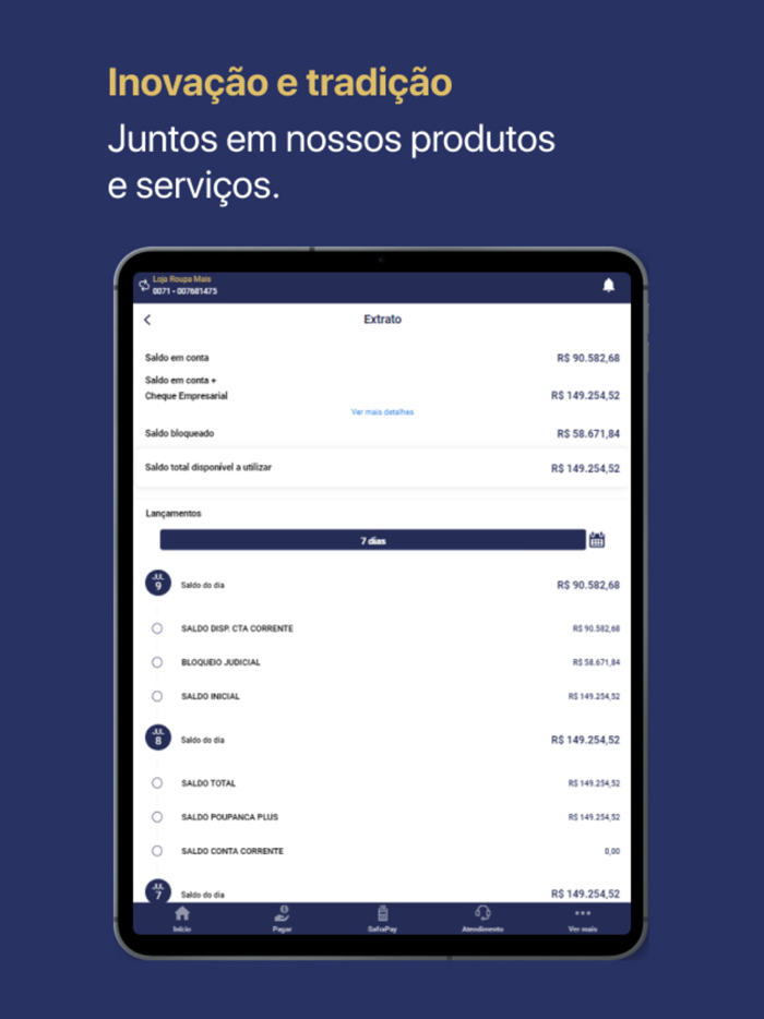 Safra Empresas A sua conta PJ