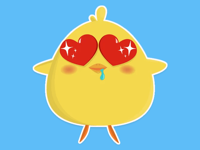 Cute chicken stickers and emoji