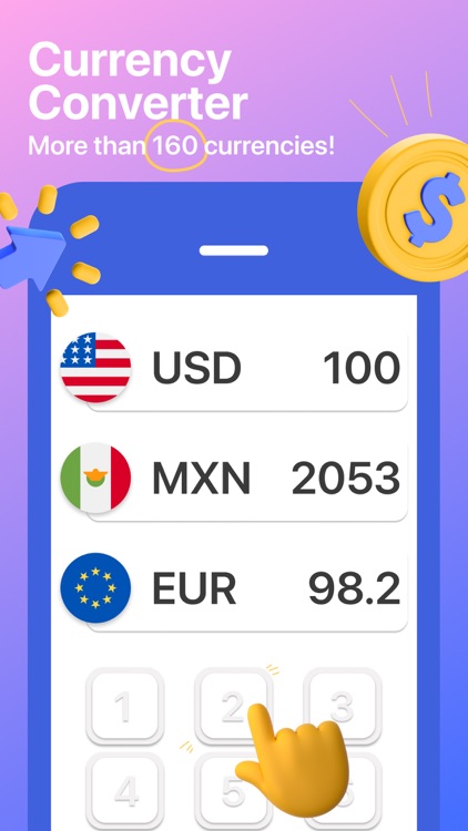 Currency converter, widget screenshot-0