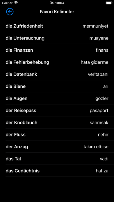 Almanca Yaygın Kelimeler Screenshot