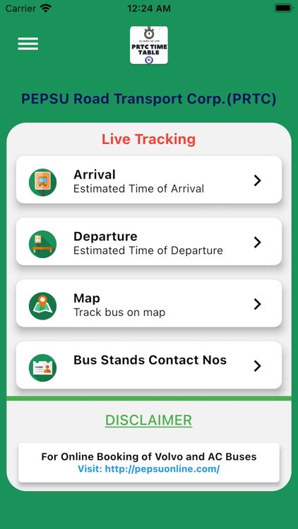 PRTC Time Table