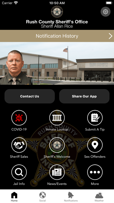 Rush County Sheriff's Office Screenshot