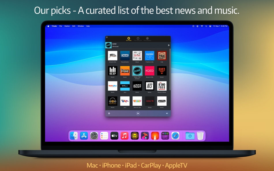 #5. Triode - Internet Radio (macOS) بواسطة: The Iconfactory