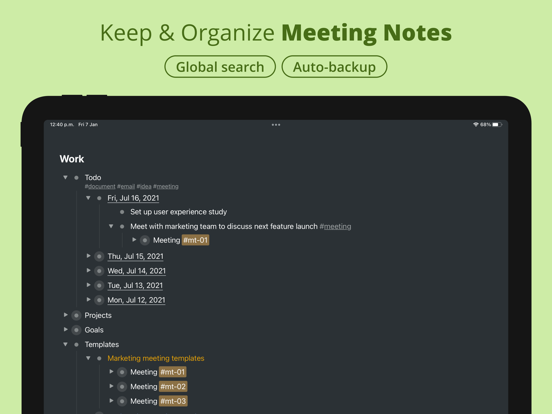 WorkFlowy: Note, List, Outline iPad app afbeelding 5