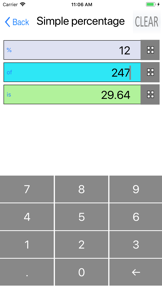 Percent, Percentage Calculator screenshot