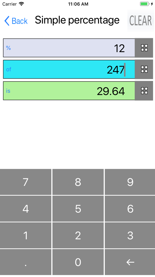 #2. Percent, Percentage Calculator (iOS) 由: andrzej kar