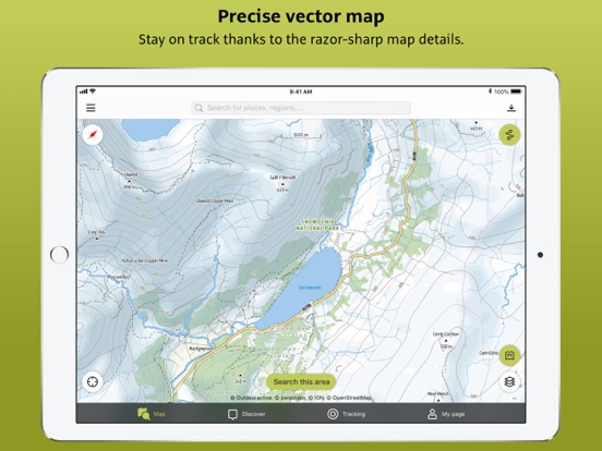 Outdooractive: navigatie GPS iPad app afbeelding 1