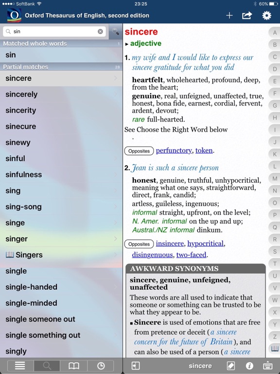 Screenshot #6 pour Oxford Thesaurus of English 2