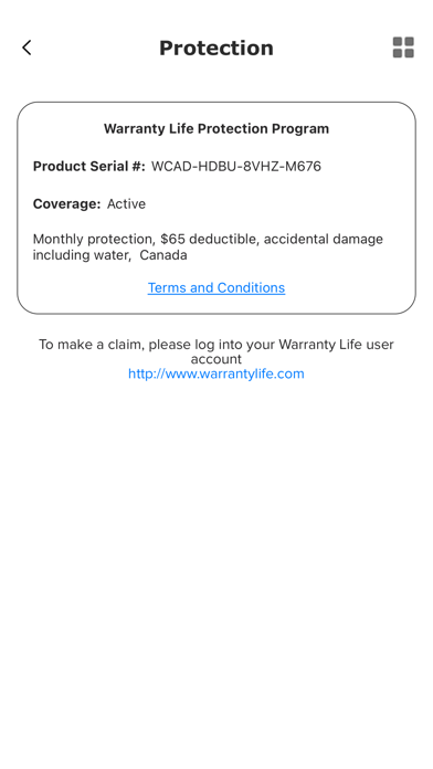 Warranty Life Screenshot