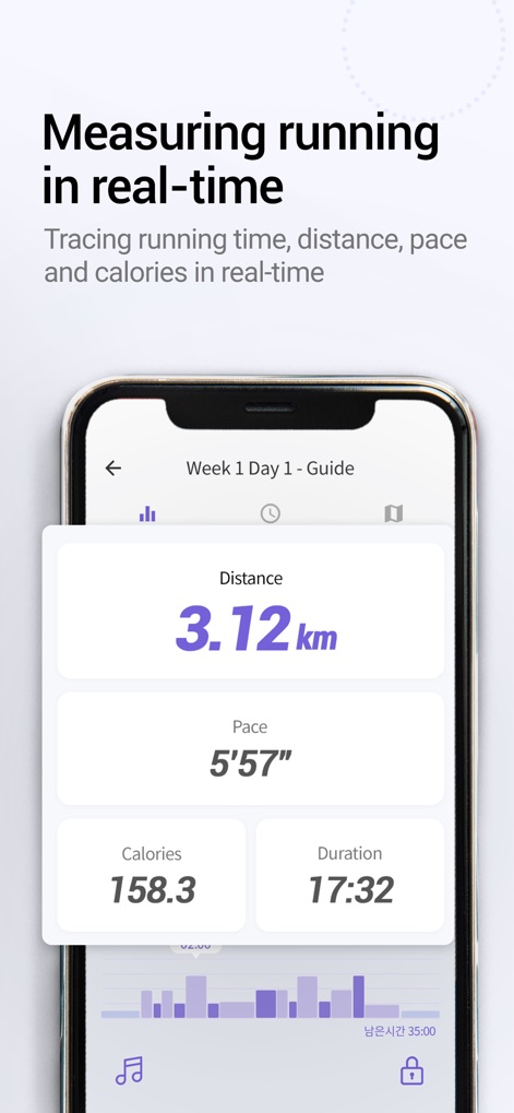 RunDay: Run,Walk,Stairs,Hiking - The app provides precise real-time tracking of crucial metrics like distance covered and current pace to monitor performance instantly.