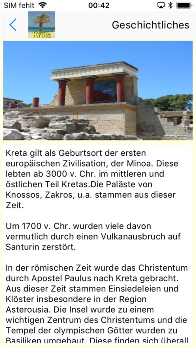 Kreta Urlaubs App App screenshot