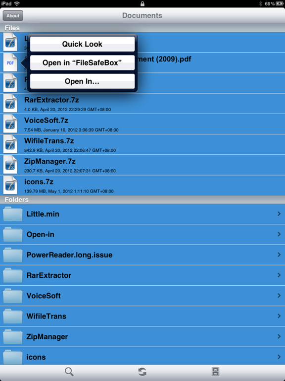 Un7z iPad screenshot