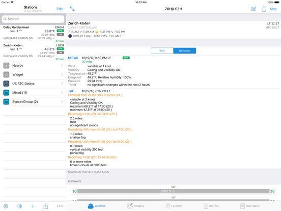 AeroWeather Pro iPad app afbeelding 3