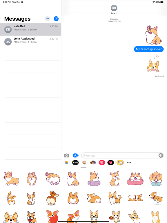 Screenshot #4 pour Rainbow Corgi Stickers