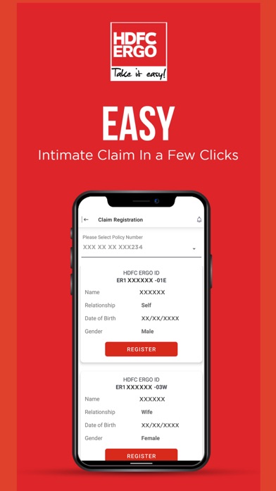 HDFC ERGO Insurance App Screenshot