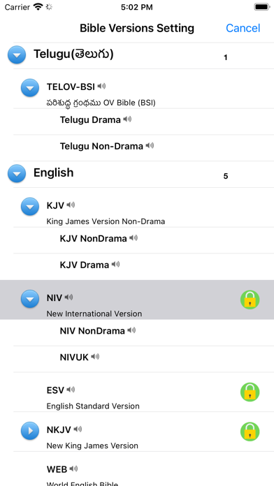 Screenshot #3 pour Telugu English Audio Bible