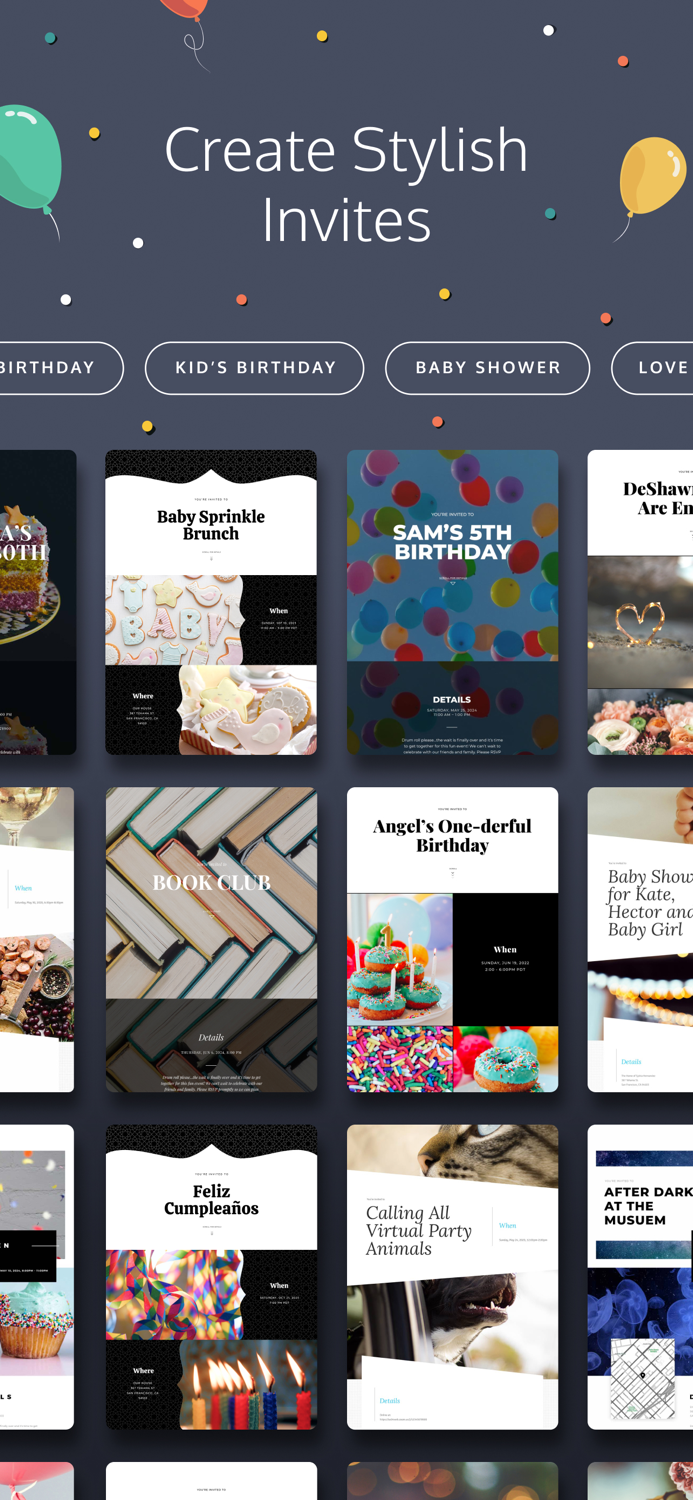 Poply Party Invitation Maker