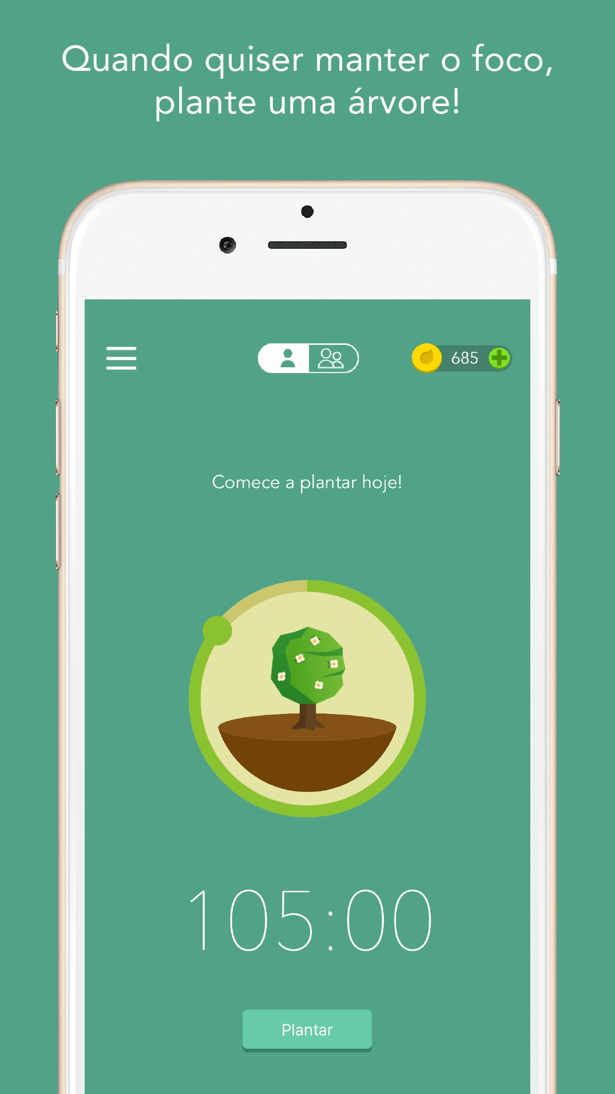 Screenshot do app Forest - Mantenha o foco
