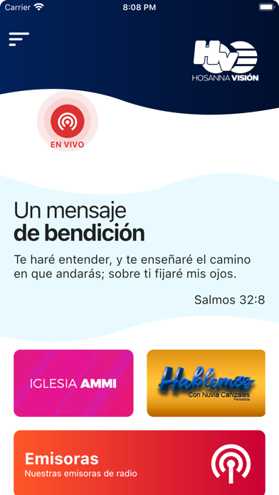 Hosanna Visión Screenshot