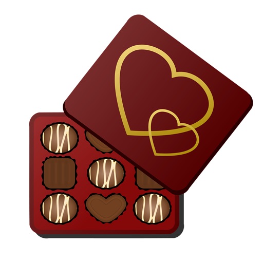 Tell love with chocolate icon