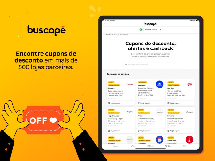 Buscapé Comprar com Cashback