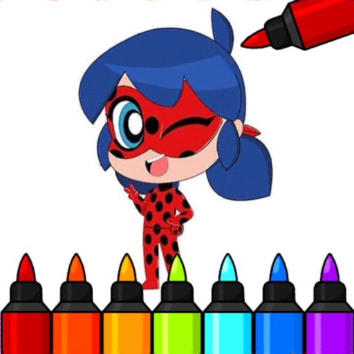 Ladybug Coloring & Magic Block Icon