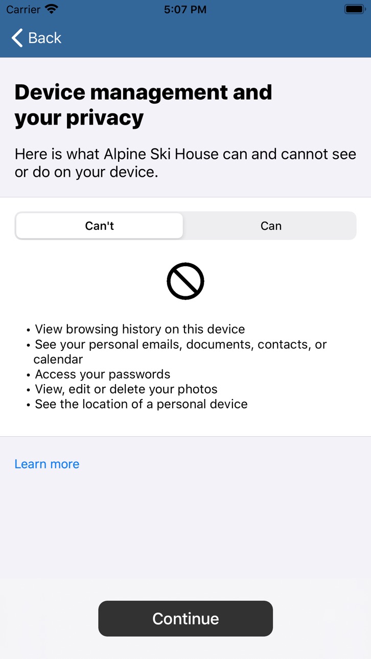 iPhone screenshot