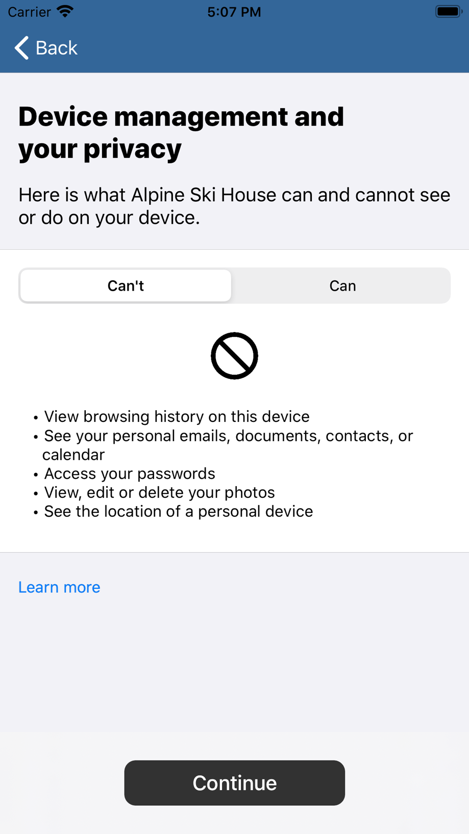 Intune 公司门户 截图