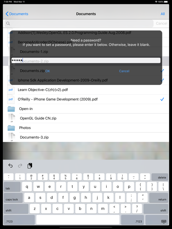 ZipManager -Zip/Unzip tool iPad screenshot