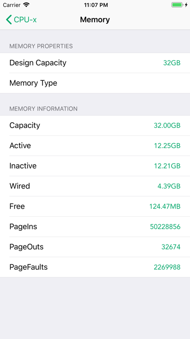 CPU-x Dasher z Battery life Screenshot