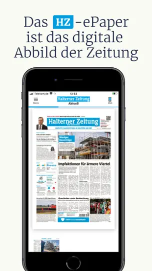 Screenshot von Halterner Zeitung auf dem iPhone 7