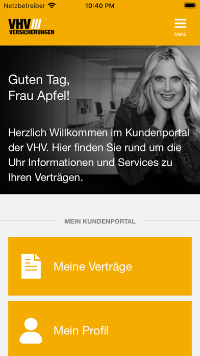 VHV Kundenportal Screenshot