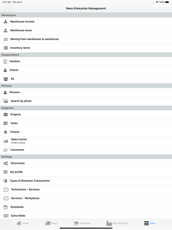 Nano Enterprise Management iPad screenshot 6 - Business app