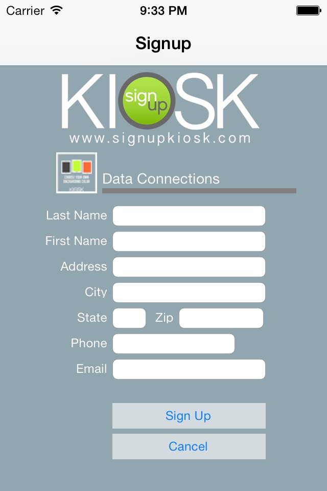 Signup Kiosk screenshot 3