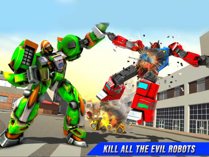 Police robot car transform