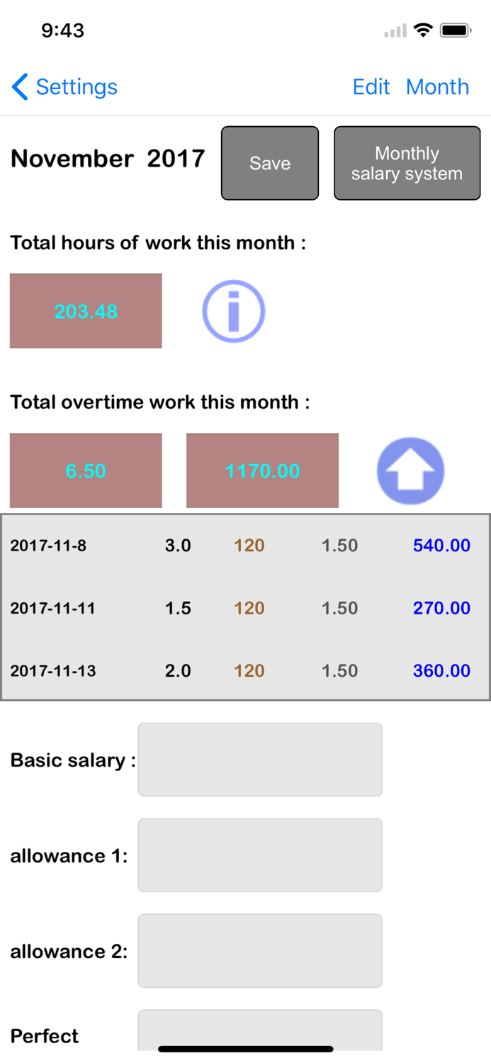 TC Scheduling Table