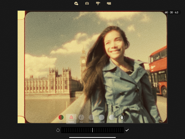 ‎Capture d'écran de l'appareil photo vintage 8 mm