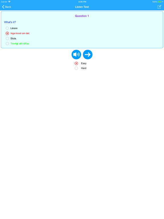 Learn Swedish Offine Language iPad screenshot 5 - Education app