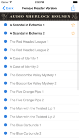 Sherlock Holmes Audio Library screenshot