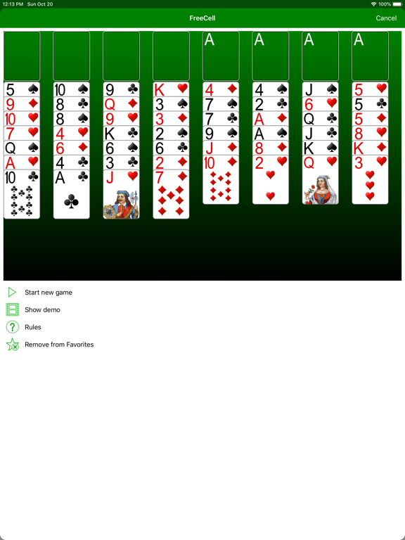 250+ Solitaires iPad screenshot 4 - Games app